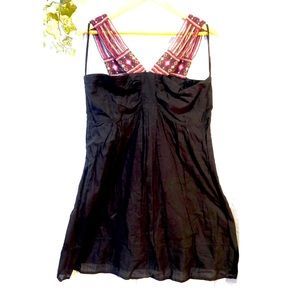 Beaded Strappy Cotton Dress